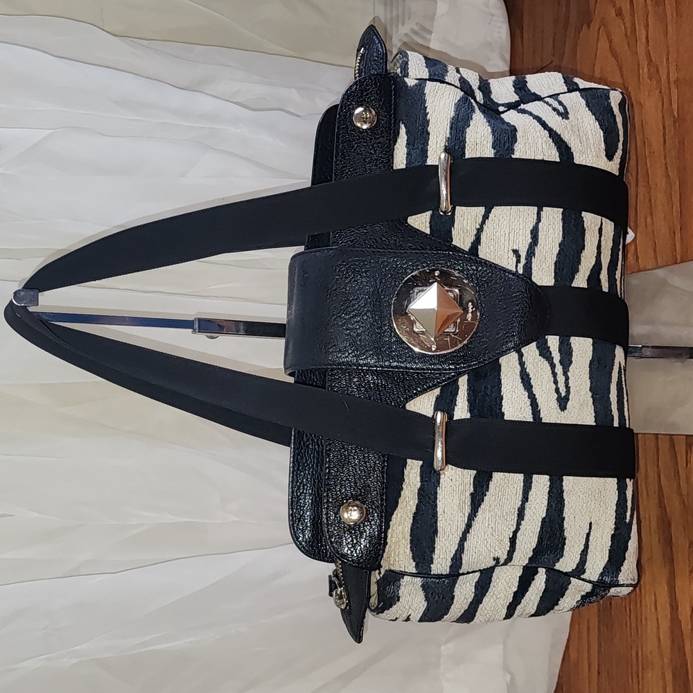 Kate Spade Vintage Zebra Print Chanille Shoulder Bag
